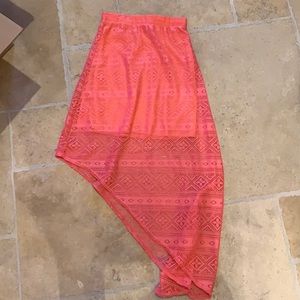 A cute pink skirt in the brand say anything